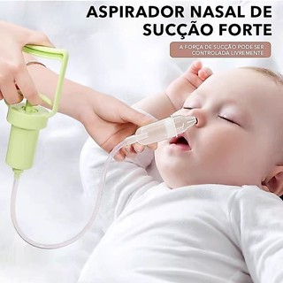 Aspirador Nasal Portátil Aspirador Manual de Nariz com Forte Sucção Limpeza De Muco