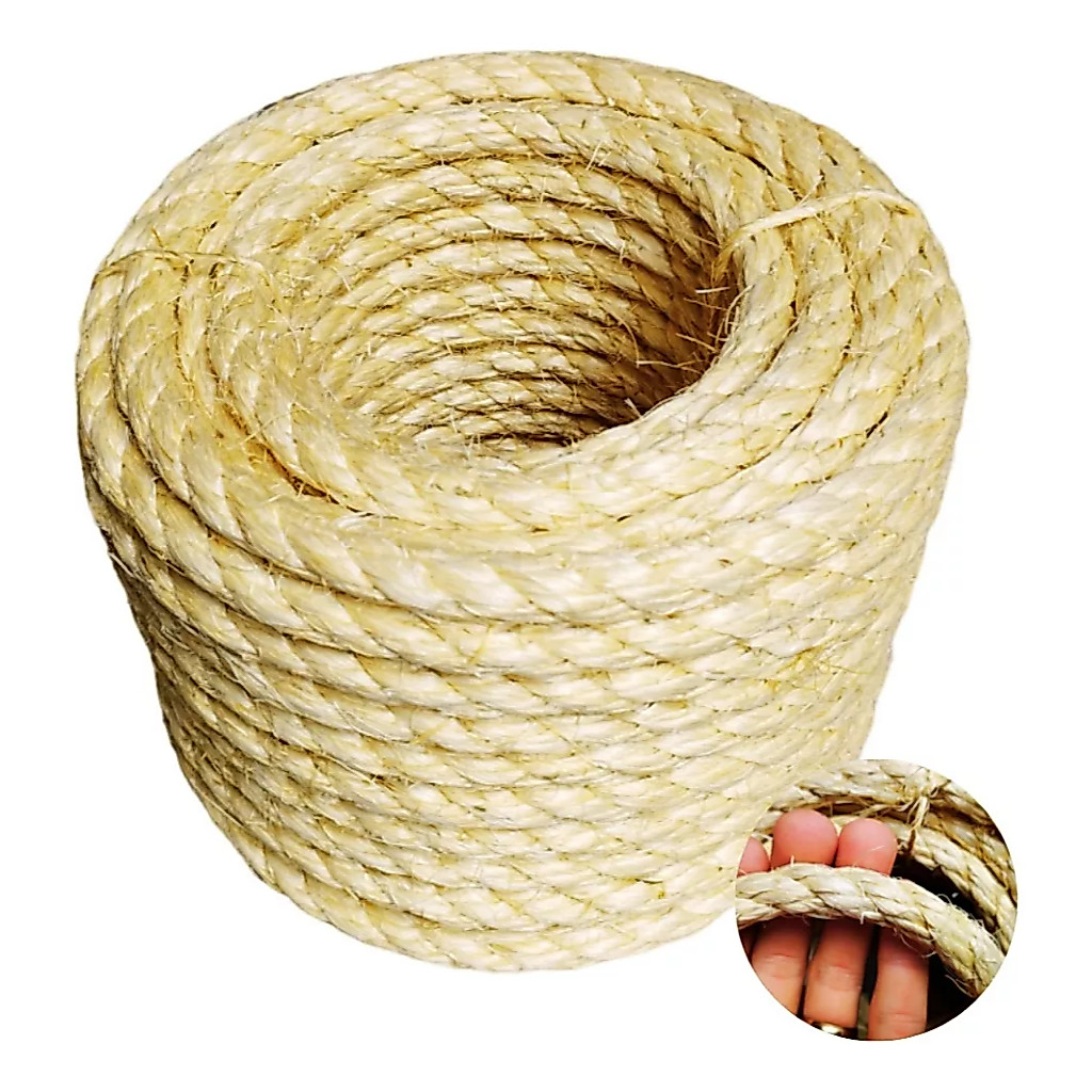 Corda Sisal 12mm 10 Mts Acab. Fino Artesanato E Decoração