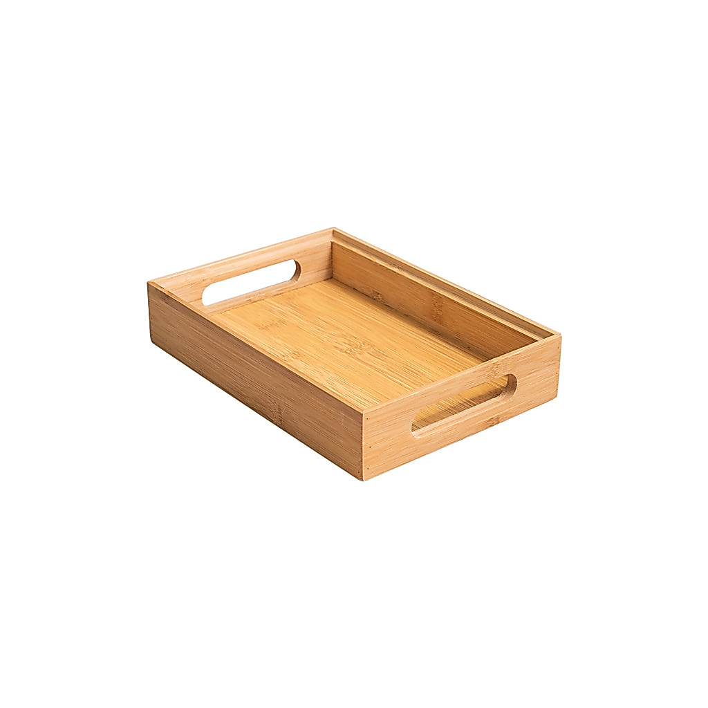 Caixa Vazada de Bambu Empilhável 22x15,1x4,5cm - Oikos
