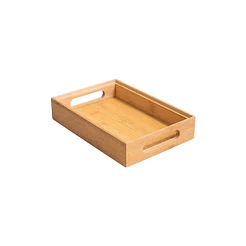 Caixa Vazada de Bambu Empilhável 22x15,1x4,5cm - Oikos
