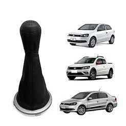 Coifa Câmbio + Manopla Bola G5 G6 Gol Saveiro Voyage Fox - Prata