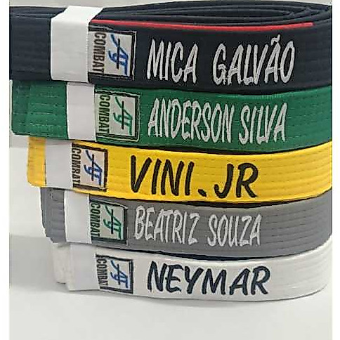 Faixa jiu jitsu BORDADA ADULTO
