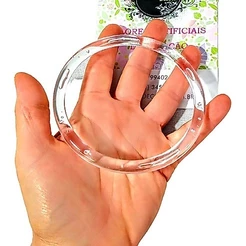 ***GRANDE*** Kit 24 ARGOLA Transparente Acrilica Grande 100mm (10 CM) - Para Artesanato Elo para Cortina Acrílico