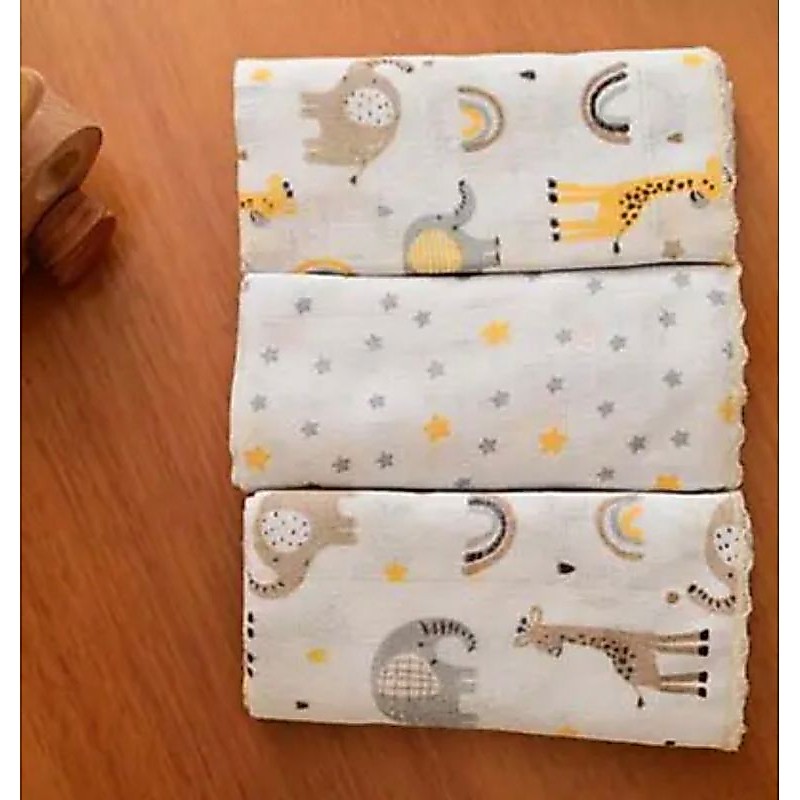 Fralda de pano Estampada 3 Unidades 100% algodão Bublim Incomfral