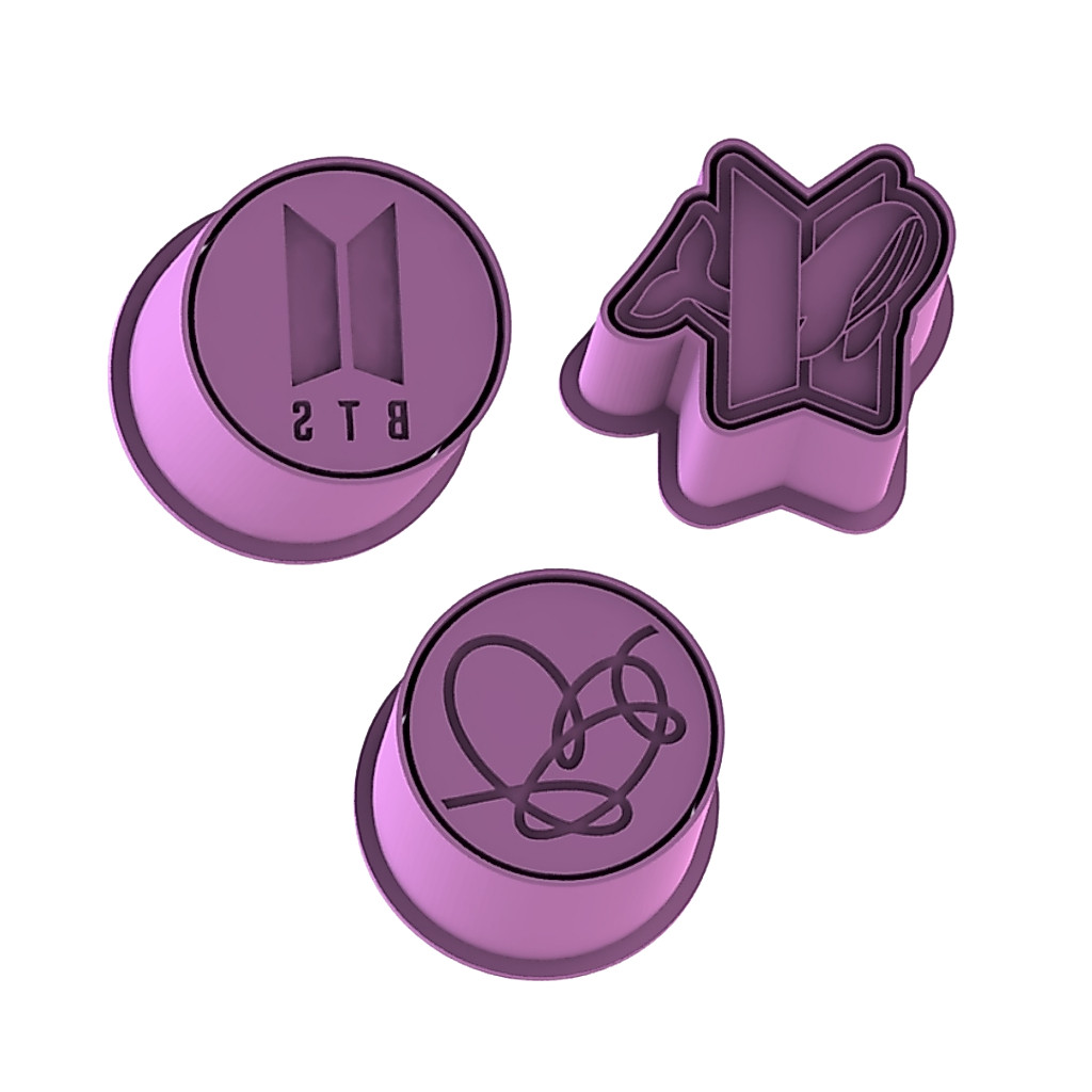 Ejetor e modelador de Docinhos e Doces Kpop BTS BT21 - Logo