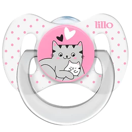 Chupeta Recem Nascido Lillo Ortodôntica com Alça Bico Silicone Macio Ventilação Extra Menina 0-6 m