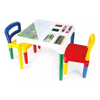 Mesa Mesinha Infantil Didática Com 2 Cadeiras Poliplac
