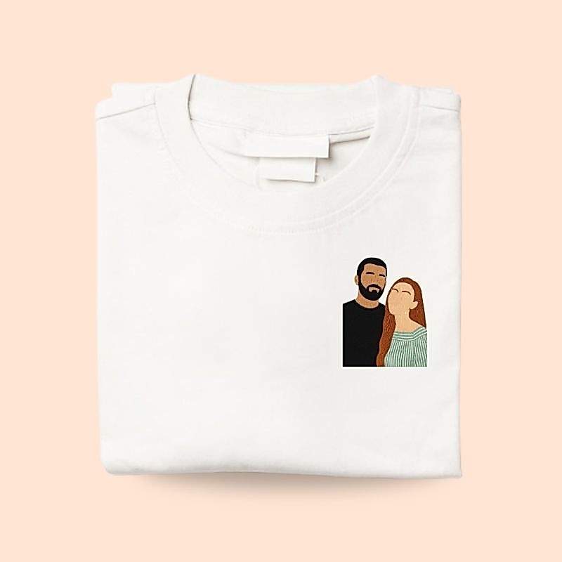 Camiseta Bordada Personalizada Preenchida