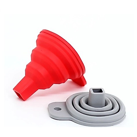 funil dobravel de silicone retratil para liquidos e diversas utilidades