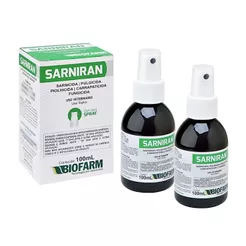 02 Sarniran 100ml Tratamento Contra Sarna em Cães e Gatos