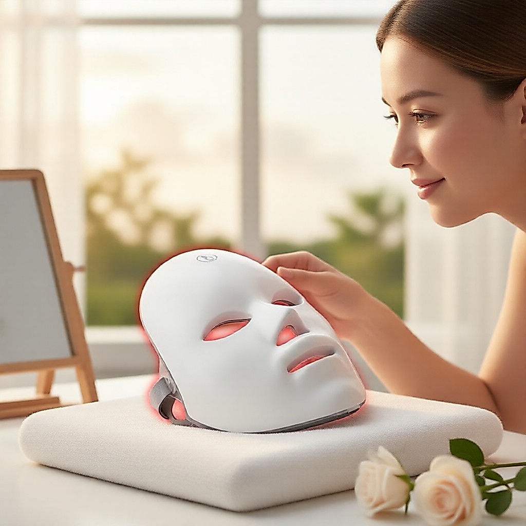 Máscara Facial LED MR543 para Terapia de Luz Vermelha