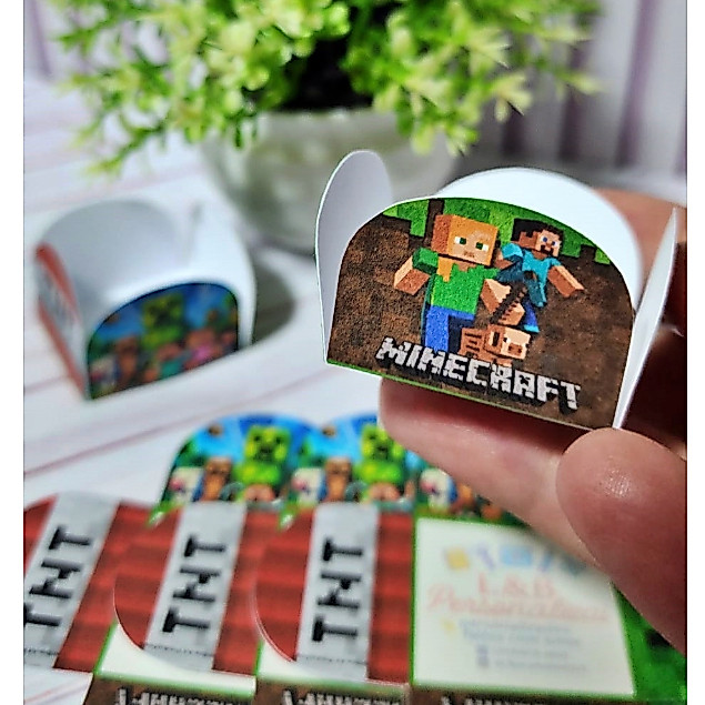 Forminha de Doces Minecraft Personalizada no Tema /Lembrancinha de Festa /Aniversário