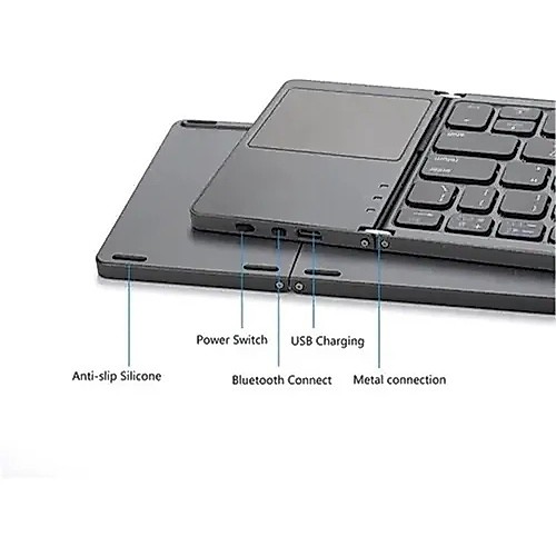 Mini Touchpad De Teclado Bluetooth Dobrável Sem Fio — imagem 2 de 2