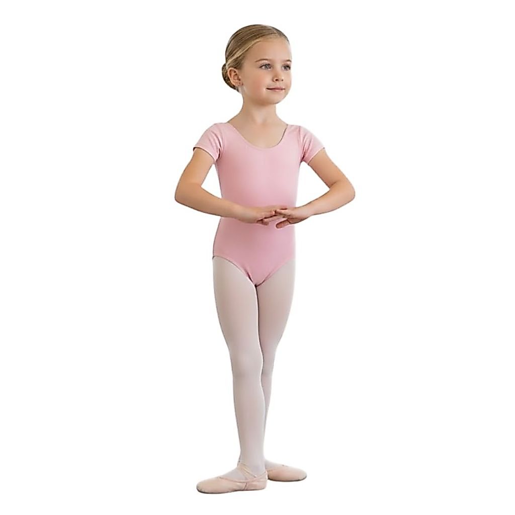 Collant Ballet Infantil Manga Curta Só Dança Clássico