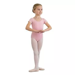 Collant Ballet Infantil Manga Curta Só Dança Clássico