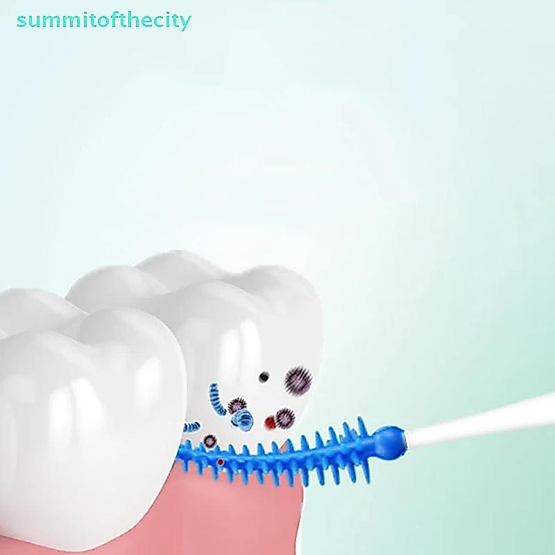 Escovas Interdentais De Silicone summitofthecity , 200 Unidades , Palitos De Dente , Escova Entre Os Dentes Com Linha , — imagem 2 de 2