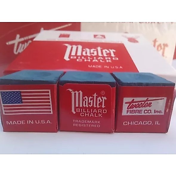 Kit 3 Giz Master Originais Para Bilhar / Sinuca / Snooker Azul Profissional