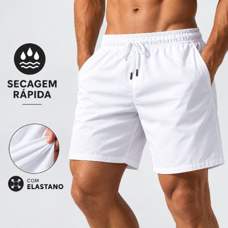 Short Masculino Tactel Com Elastano Premium Secagem Rápida Bermuda Mauricinho Academia Praia Treino Corrida Fitness