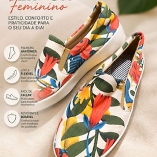 Tênis slip on feminino florido estampado alpargata sapatênis feminino