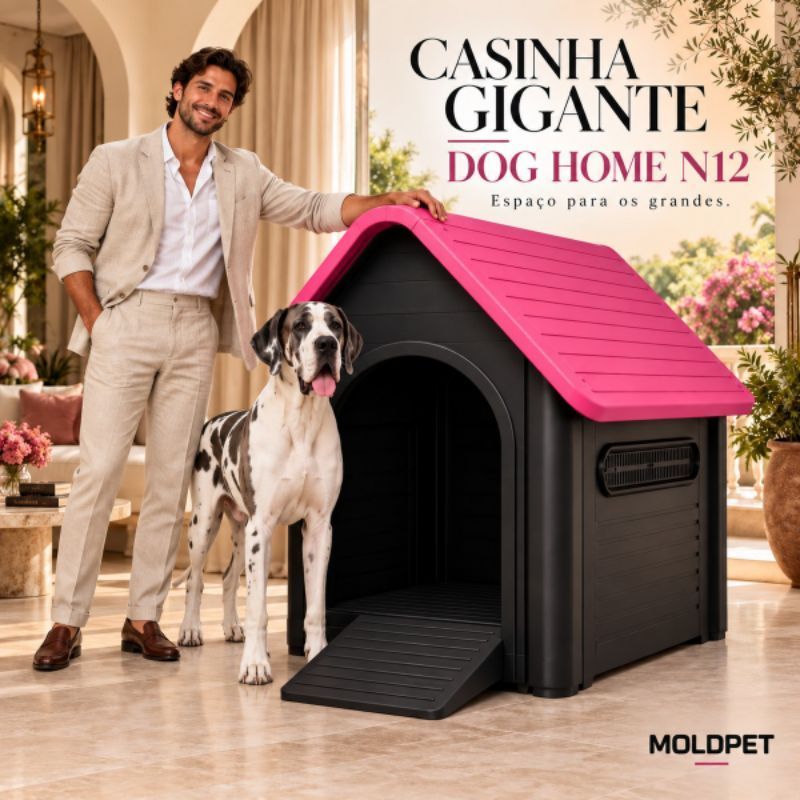 Casa Casinha Plástica Para Cachorro N4 N8 N12 Porte Médio e Grande Extra Grande Big Reforçada Dog Home