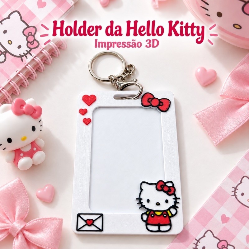 🎀 Holder para Photocard Hello Kitty – Impressão 3D