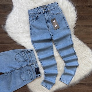 Calça Jeans Feminina Lycra Power Premium Modeladora Cintura Alta