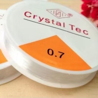 Fio De Silicone Transparente Para Bijuteria E Artesanato Com 0.7mm De Espessura 10 metro