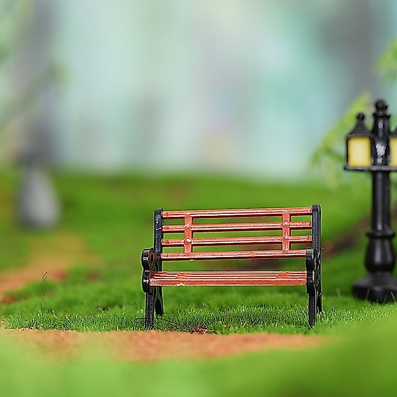 Modelo De Bancada Criativa Mini Park Miniatura Paisagem Jardim Decorativa Figuras De Ornamentos Artesanato De Bricolage Micro — imagem 2 de 2