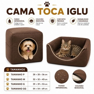 casinha toca cama lglu 3 em 1 para  cães e gato tamanho P,M,G,GG,cor  acabamento impecável