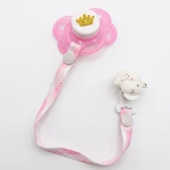 Chupeta com imã Rosa + Prendedor - para Bebê Reborn, Linda na promoção