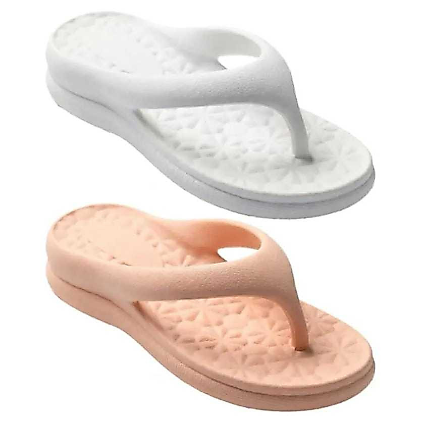 Kit 2 Pares Chinelo Feminino Ortopédico Confortável Marshmallow com Palmilha Anatômica -1488