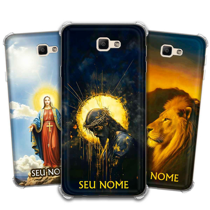 Capa/Capinha - Samsung Galaxy J7 Prime - Jesus Fé Cristã Evangélica Personalizada com Nome