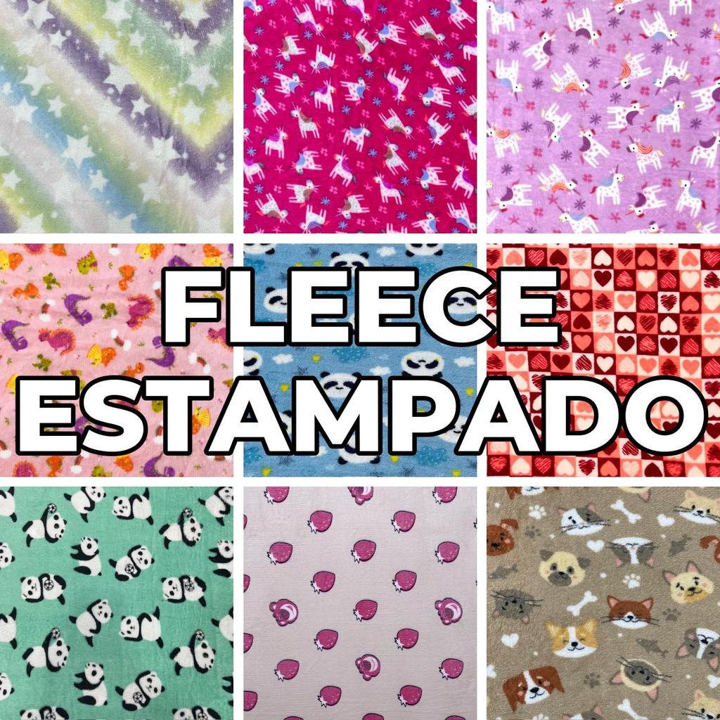 2 Metros Tecido Fleece Microsoft Estampado 1,50m Largura
