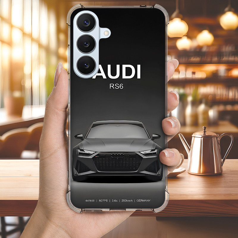 Capa Capinha GALAXY A26 A25 A24 A23 A22 A21S A20S A20 A17 A16 Anti-impacto Personalizada carro RS6 audi (4089)