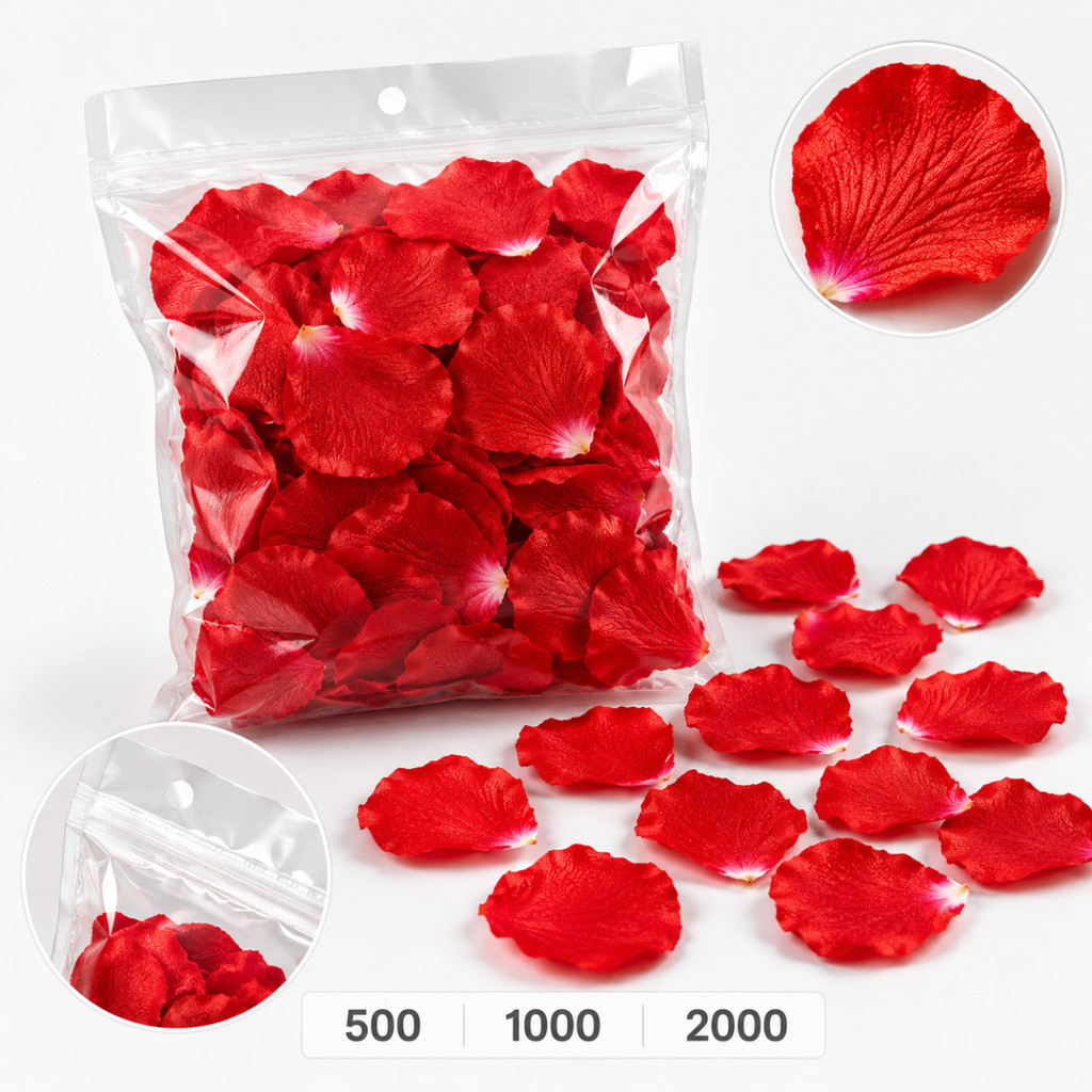 Pétalas Vermelhas Artificiais Kit para Decoração Festa Casamento Dia dos Namorados