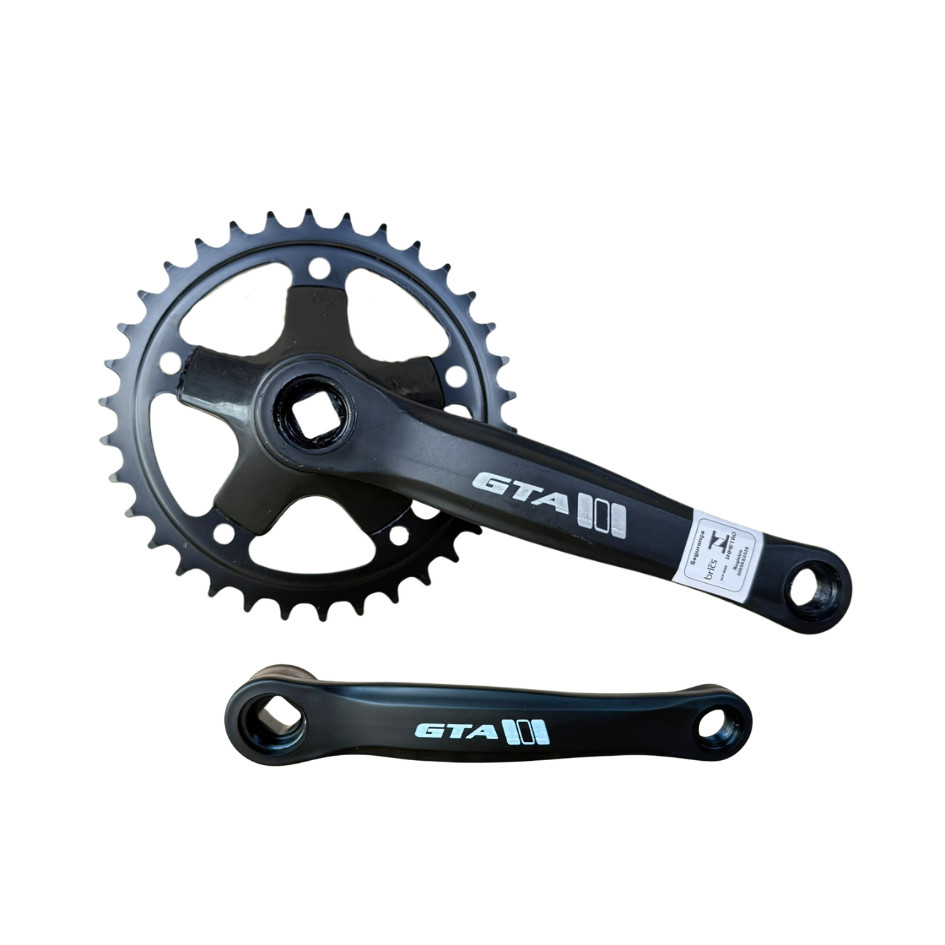 Pedivela Single 170mm Gta De Aço Coroa Fixa 34 Dentes Ponta Quadrada Bike Grau Urbana Mtb aro 26 29