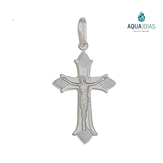 Pingente crucifixo médio 20x30mm prata 925