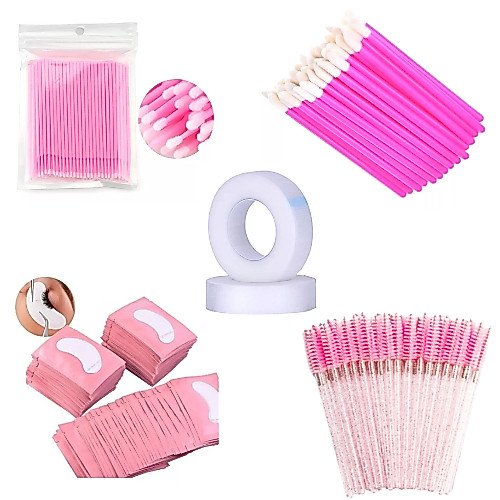 Kit Cílios 100 Pads (50 pares) + 50 Escovinhas + 100 Microbrush + 50 Aplicadores + 2 Fitas Transpore