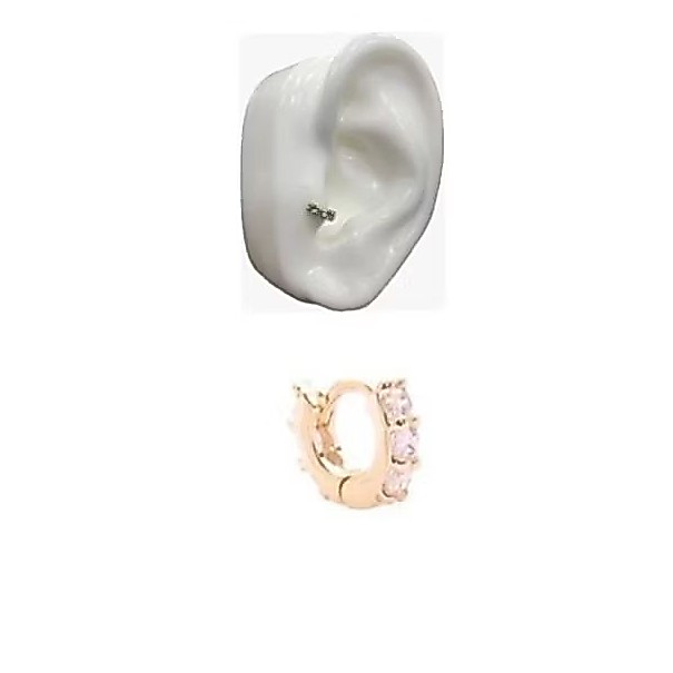 Piercing cartilagem orelha Argola Mini 4mm Cartilagem Orelha Tragus Rook Aço