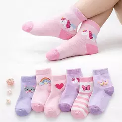 Kit 3 a 12 Pares Meias MENINA INFANTIL Estampadinhas Algodão