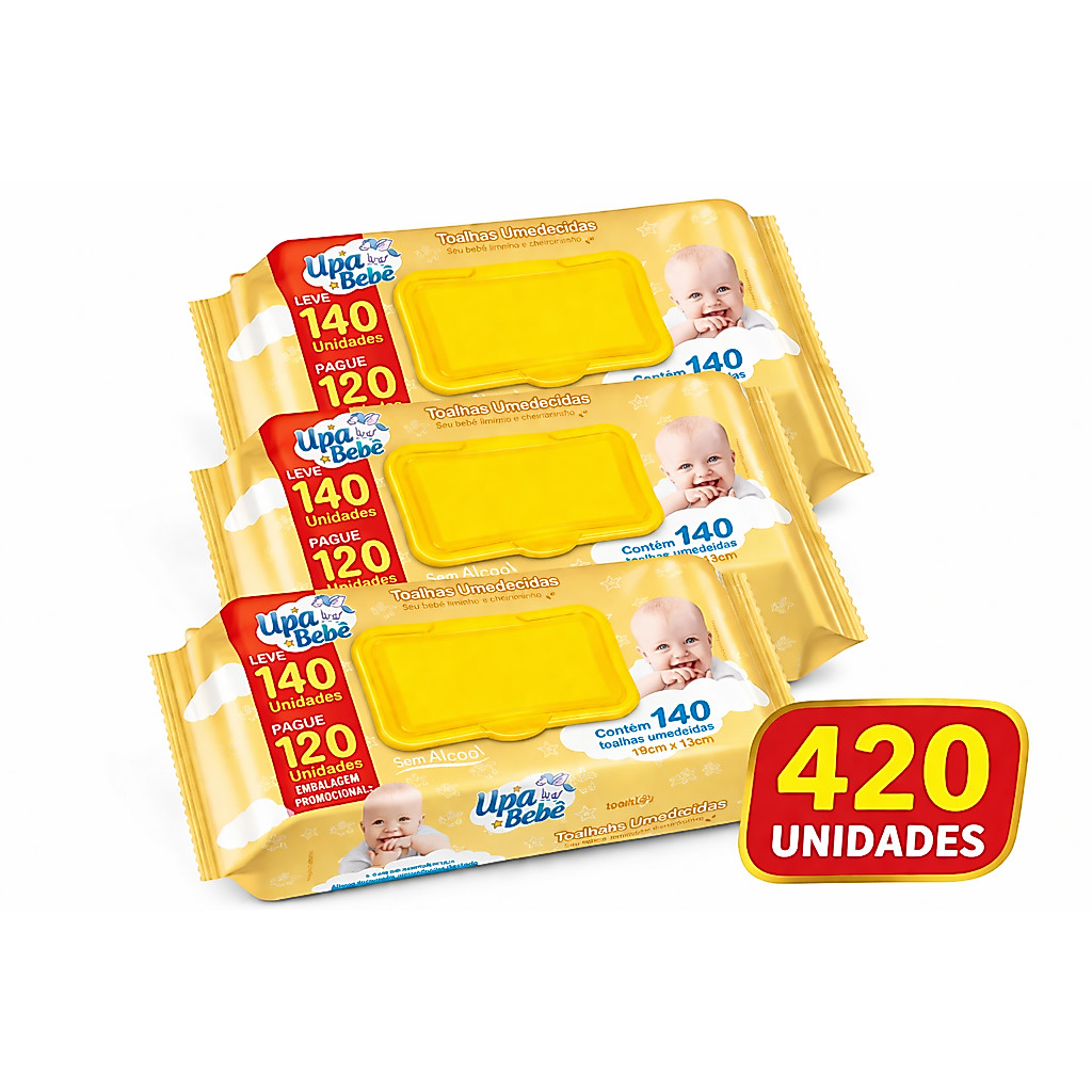 Kit Toalhas Umedecidas Upa Bebê Promoção (até 420un)
