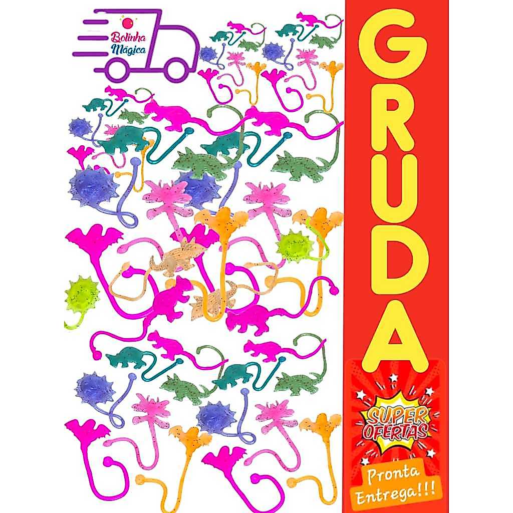 30 Geleca Gruda Pega Tazo Kit Festa Infantil Lembrancinha Para Aniversario Prenda Criança Quemersse