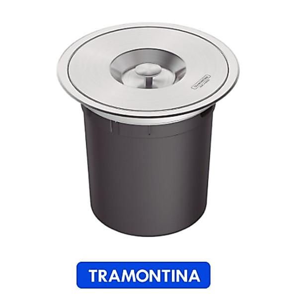 Lixeira de Embutir Tramontina de Bancada em Aço Inox 5 Litros