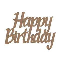 Palavra Happy Birthday Decoração Aniversário Mdf Letreiro Festa 45x30 Cm
