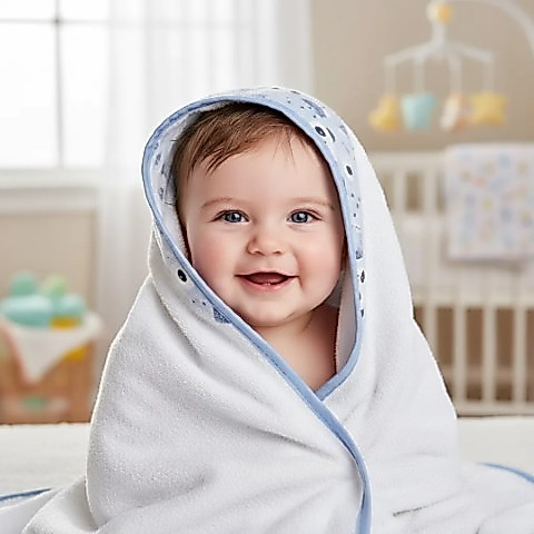 Toalha de Banho Bebê com Capuz Estampado Bebê - Lançamento bebe