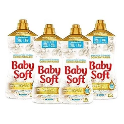 kit 4 Amaciante Concentrado Baby Soft Pureza e Delicadeza 1,5L