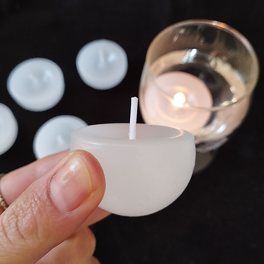 12 ou 24 ou 36 Velas Flutuantes Mini Meia Bola - Decoração, Festa, Evento, Jantar Romântico