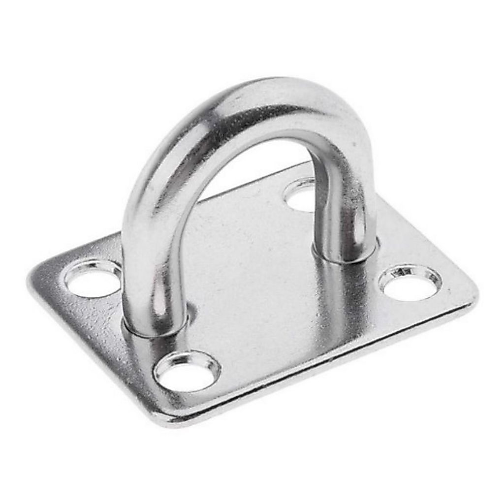 Alça Com Base Quadrada Em Aço Inox 4 Furos 8mm 50x40mm