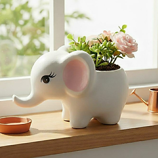 Vaso Vasinho Elefante Para Suculentas promoção mais vendido para jardim