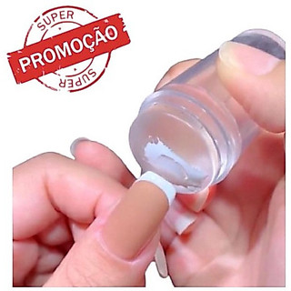 Carimbo C/ Placa de Unha Transparente de Silicone
